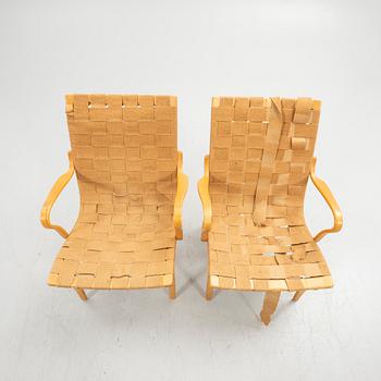 Bruno Mathsson, Armchairs, 6 pcs, "Eva", Karl Mathsson Company, Värnamo 1962.