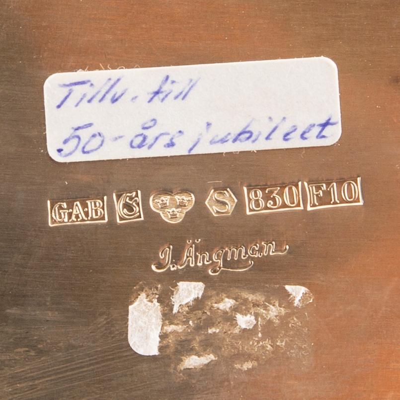 LJUSSTAKE, SKÅL samt BÄGARE, silver 1900-tal.