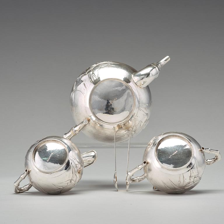 A Chinese silver tea set, early 20th Century.