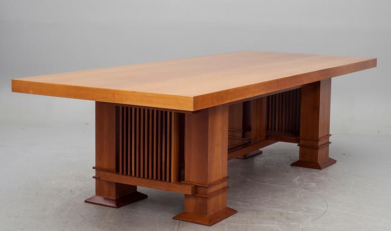 MATSALSMÖBLEMANG, 9 delar, Frank Lloyd Wright, Cassina 1986.