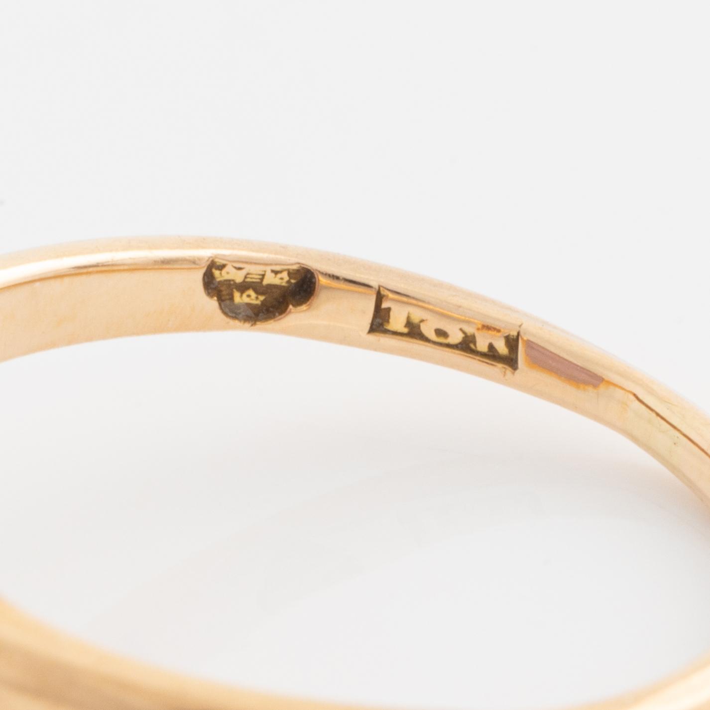 Ring, 18K guld med ametist.