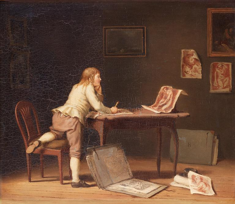 Pehr Hilleström, "I ritskolan" (= In drawing school).