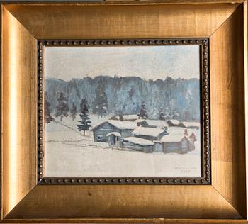 NIILO EKLUND, öljy kankaalle, pingotettu levylle, signeerattu ja päivätty 1920.