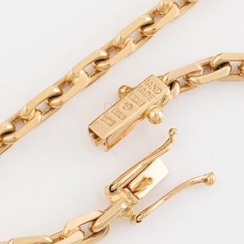 Collier, 18K guld, ankarlänk, Hovjuvelerare Martin Johansson AB.