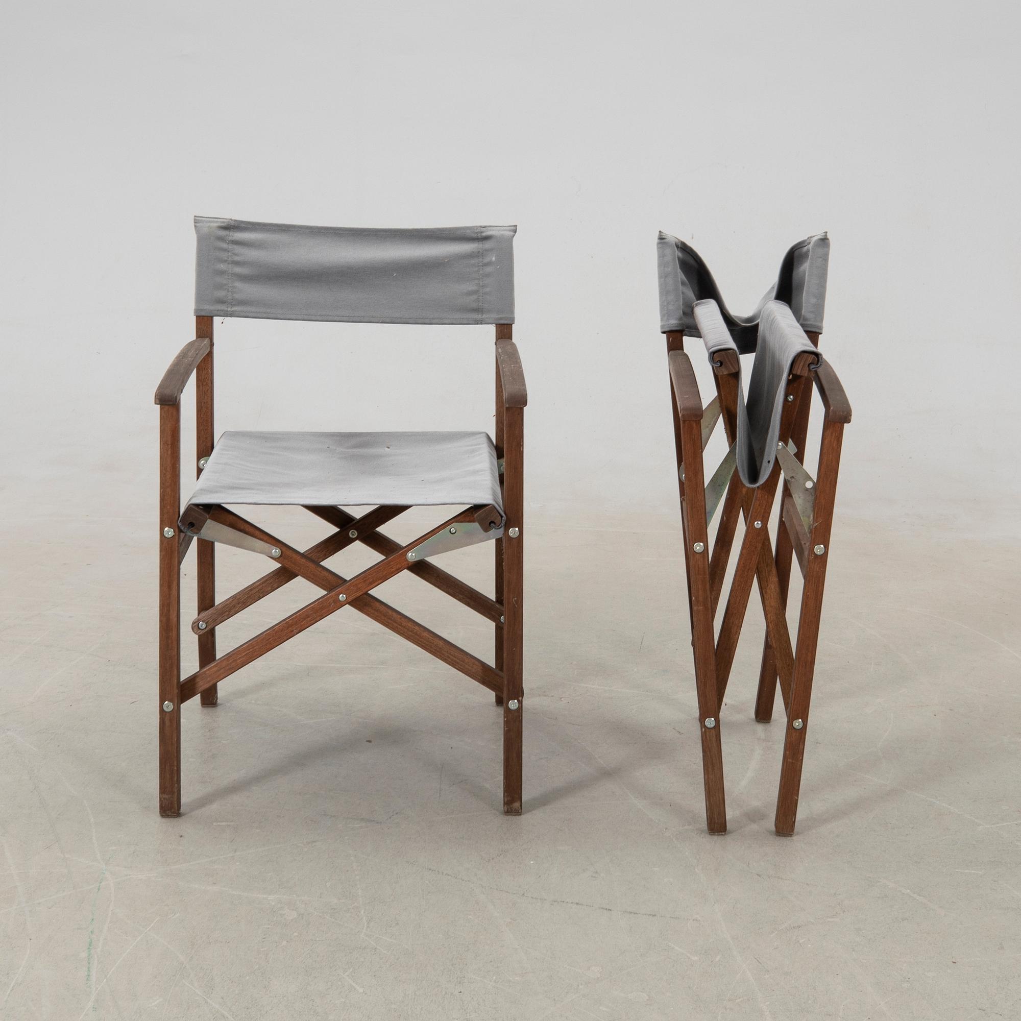 Director's chairs/Garden chairs 10 pcs "Siarö" Ikea late 20th century/early 21st century.