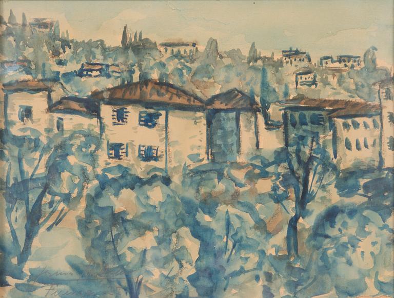 Armas Mikola, watercolour, signed and dated -33.