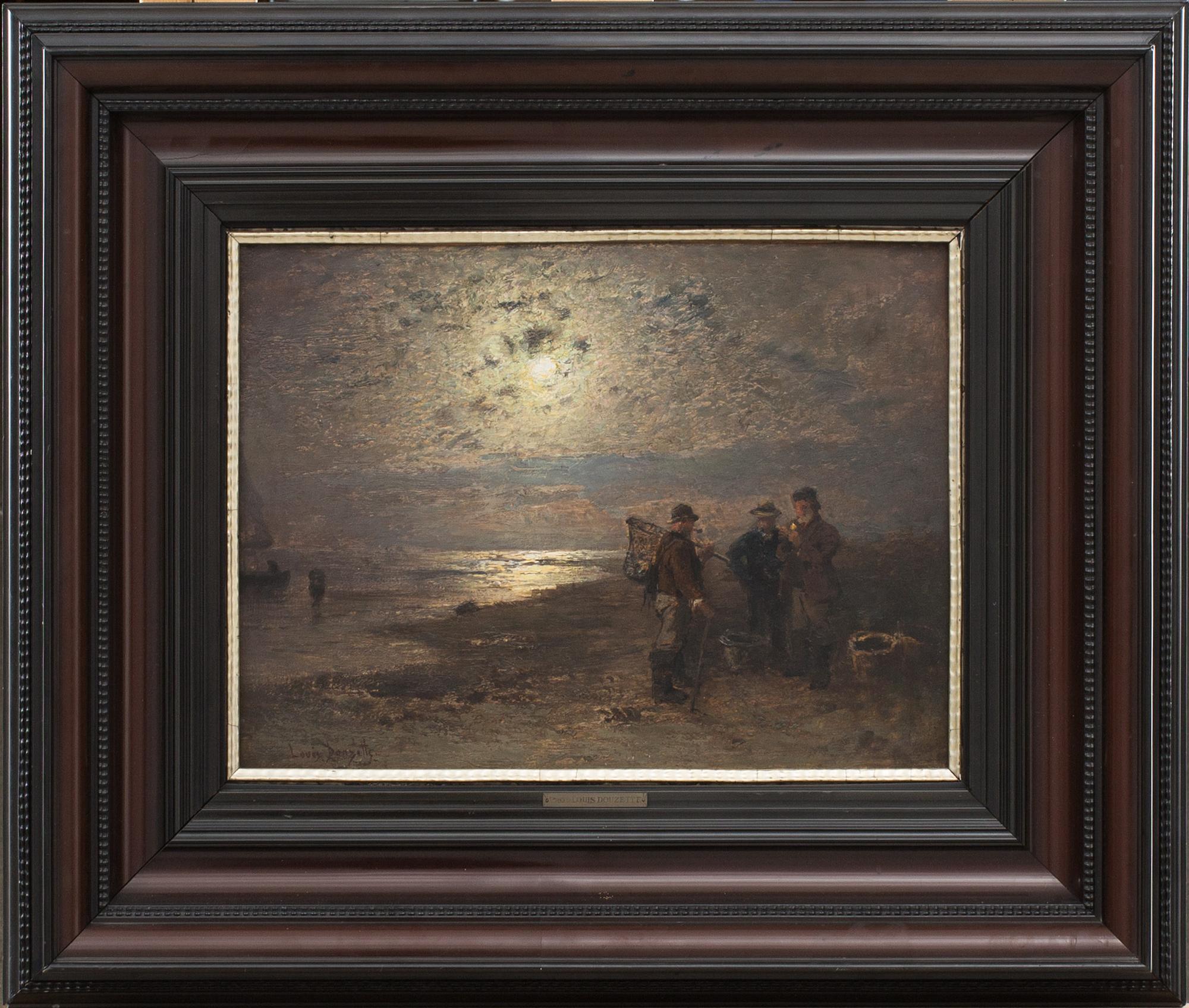 LOUIS DOUZETTE, olja på pannå. Signerad.