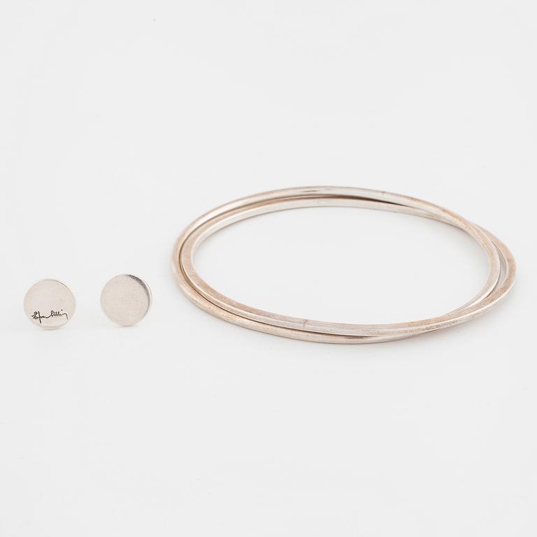 EFVA ATTLING, ARMRING "Twosome cuff" samt ÖRHÄNGEN "Dots ear".