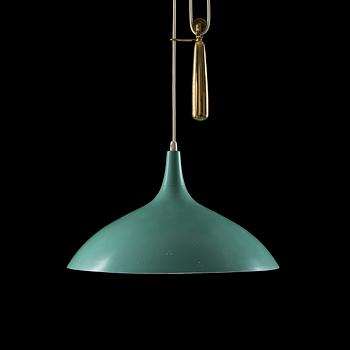 PAAVO TYNELL, AN ADJUSTABLE PENDANT LAMP. Designed for Taito Oy, 1940-/50s.