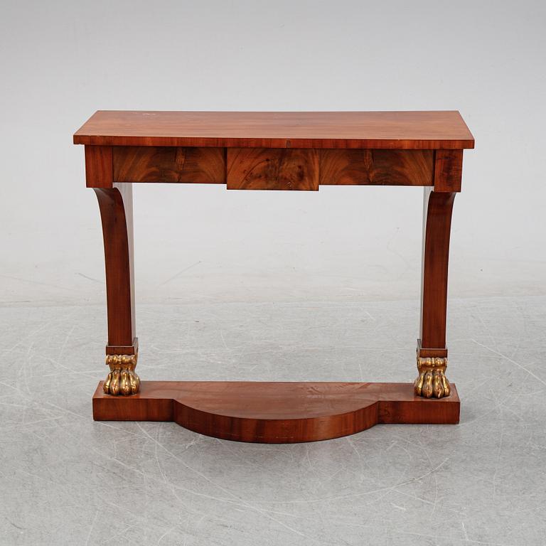A Swedish Empire console table, first half of the 19th Century.