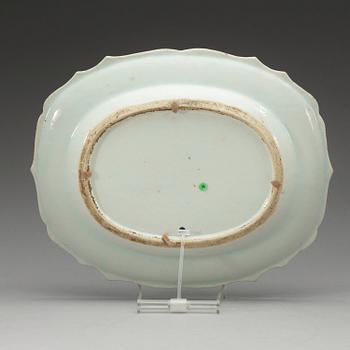 A famille rose 'European Subject' serving dish, Qing dynasty, Qianlong (1736-95).