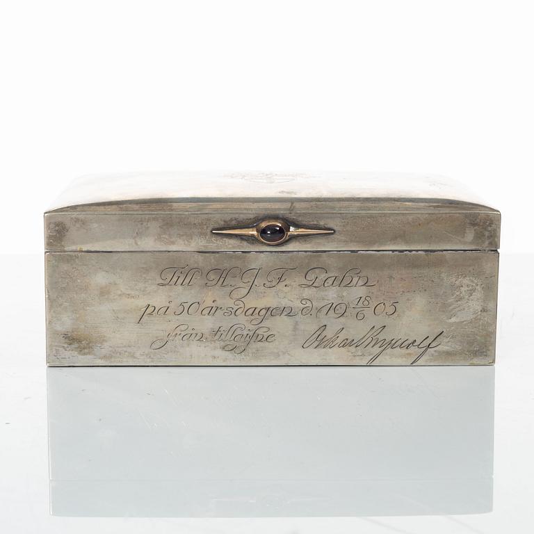 CG Hallberg, cigarrskrin, silver, Stockholm 1905.