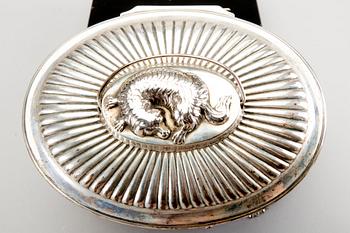 A Swedish 19th century silver sugerbowl mark of G Folcker Stockholm 1828 weight 732 gr.