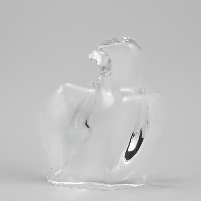 SKULPTUR, glas, Olle Alberius, Orrefors, signerad.
