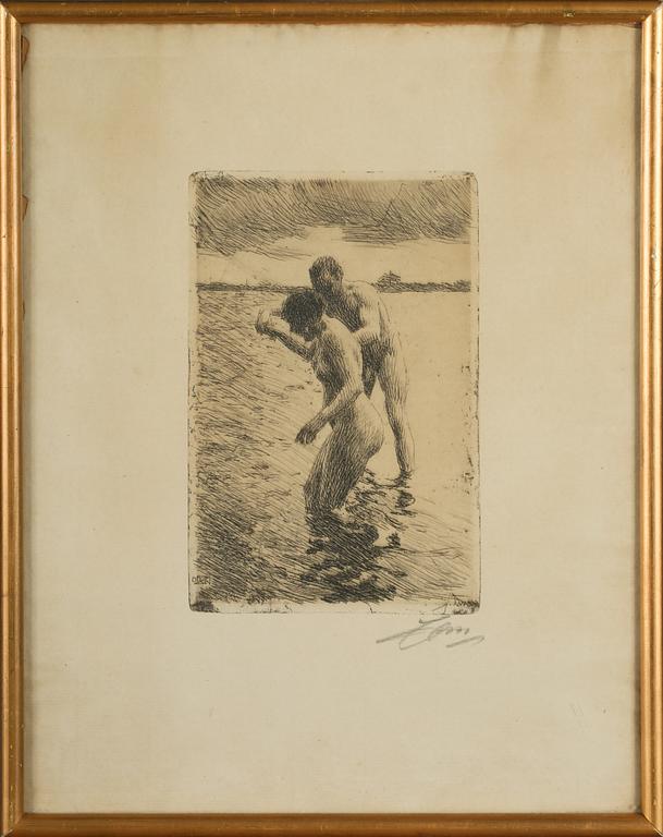 ANDERS ZORN, etsning, signerad.