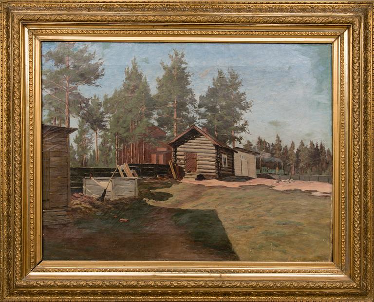 ELIAS MUUKKA, VIEW FROM A COURTYARD.