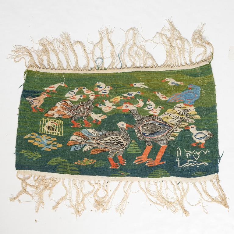 Ramses Wissa Wassef, vävnad, gobelängteknik, Egypten, signerad, ca 38 x 71 cm.
