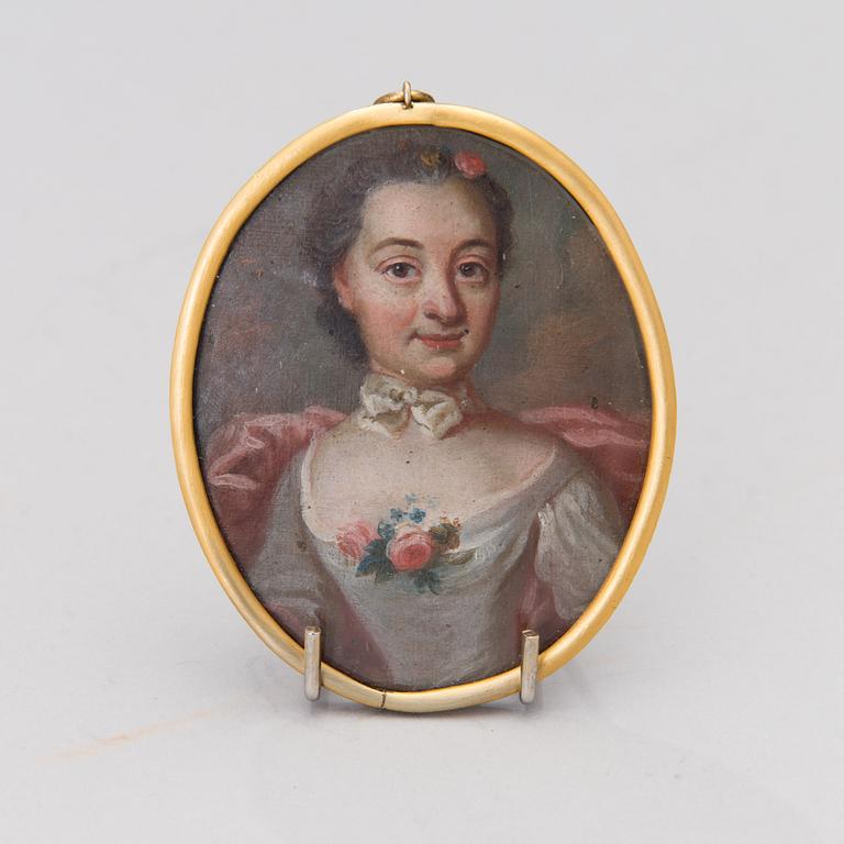 A Swedish 18th century miniature attributed to Johan Stålbom.
