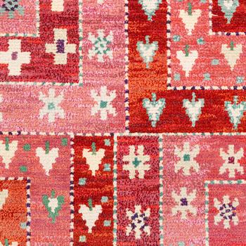 Marianne Richter, a carpet, 'Blommor och Blad', knotted pile, c 186 x 124 cm, signed AB MMF MR.