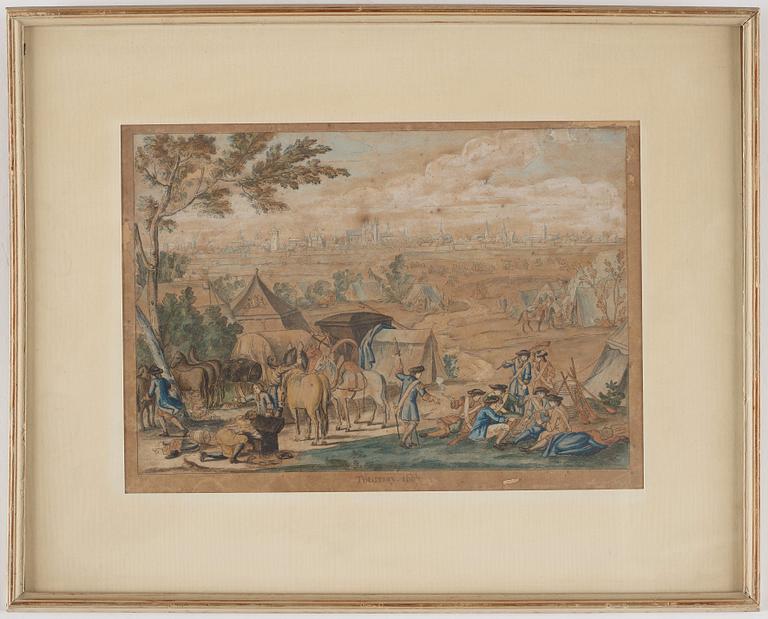 Adam Frans van der Meulen Attributed to, ADAM FRANS VAN DER MEULEN, attributed to, Watercolours, 6.