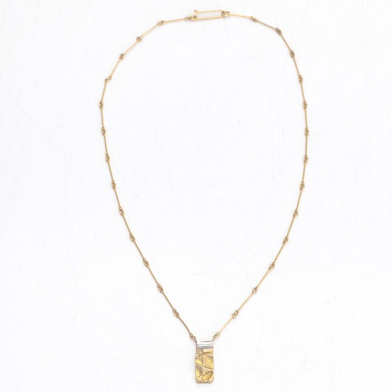 Björn Weckström, A 14K gold/platinum necklace, "Terno", for Lapponia 1985.