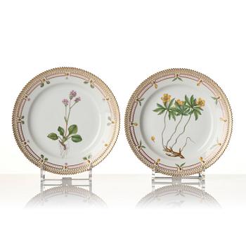 A Royal Copenhagen 'Flora Danica' service for two, Denmark, 20th century. (12 pieces).