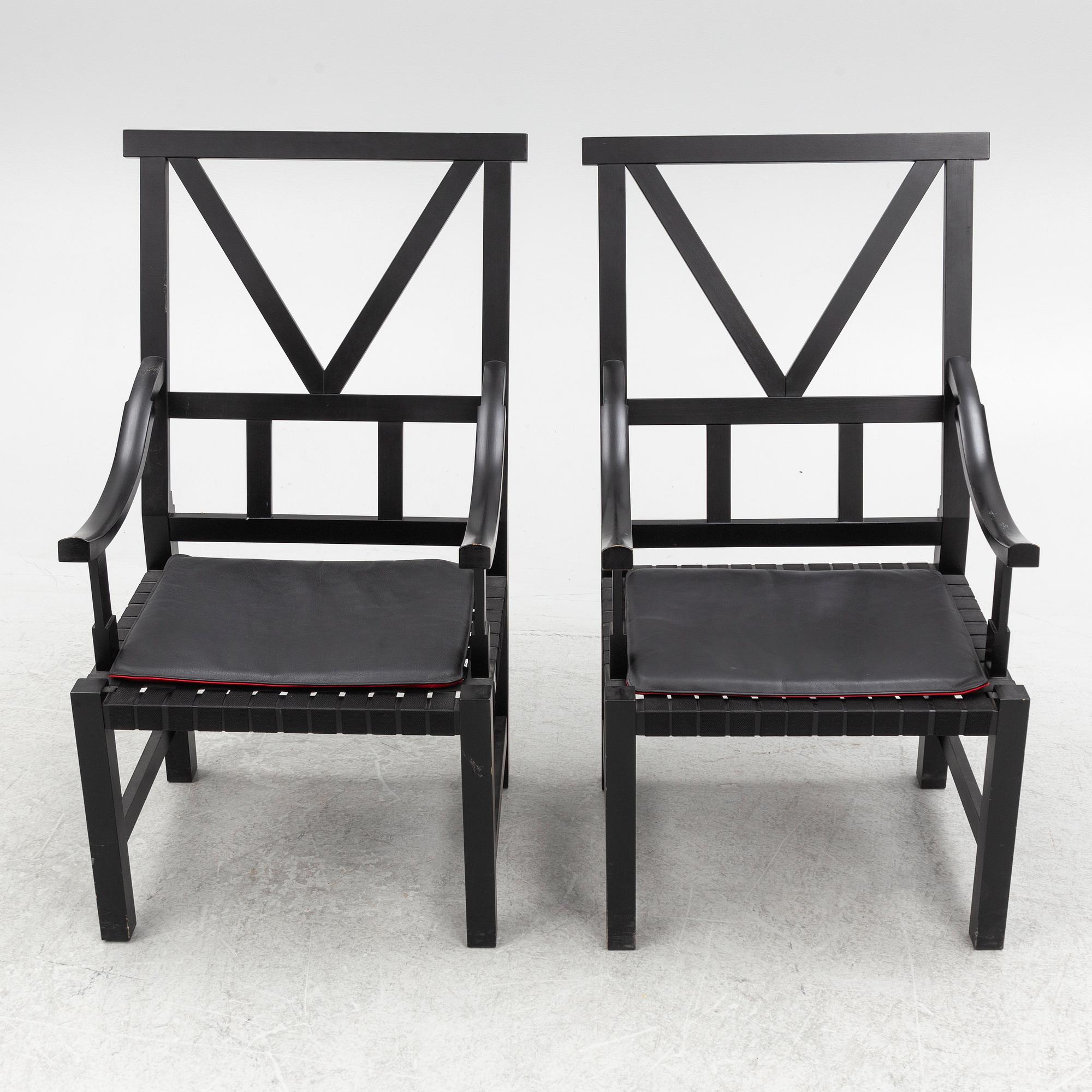 John Kandell, armchairs, a pair, "Victory", Källemo, after 1990.