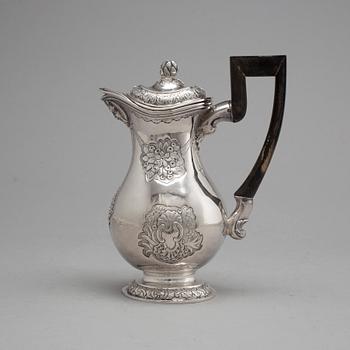 A Russian 18th century silver jug, mark of Ivan Frolov, St Petersburg 1757.