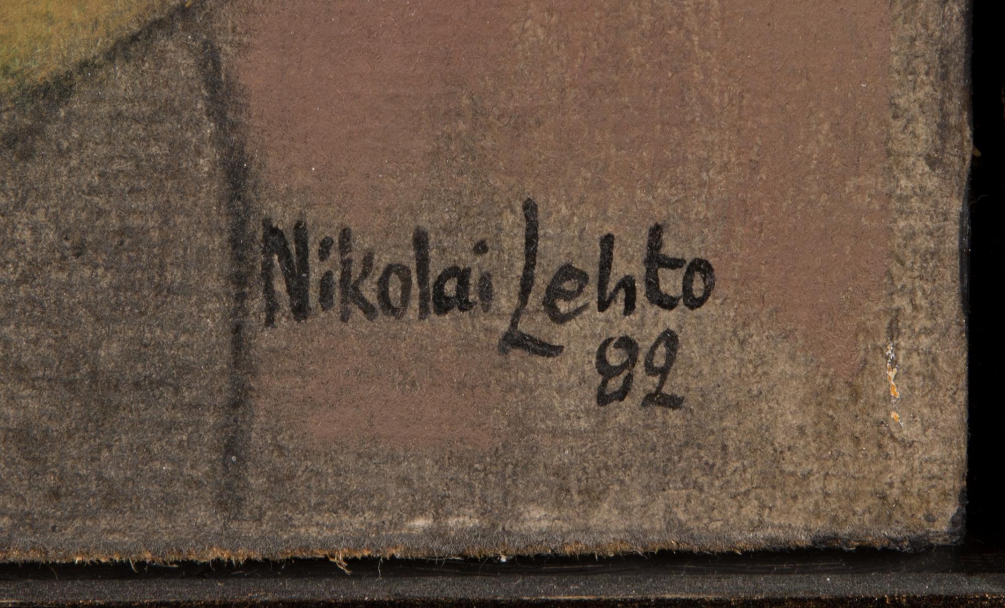 NIKOLAI LEHTO, olja på pannå, signerad och daterad -82.
