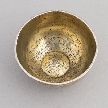 A Swedish Parcel-Gilt Silver Tumbler, mark of Johan Steinfort,  Stockholm 1742.