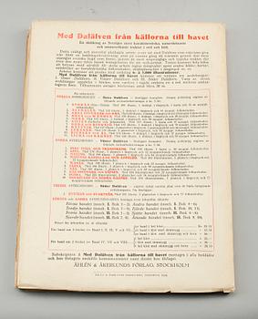 BÖCKER: Med Dalälven från Källorna till Havet, Karl Erik Forsslund, 11 häften, 1918-1930.