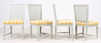 STOLAR, 4 st, gustavianska provinsarbeten, 1700/1800-tal.