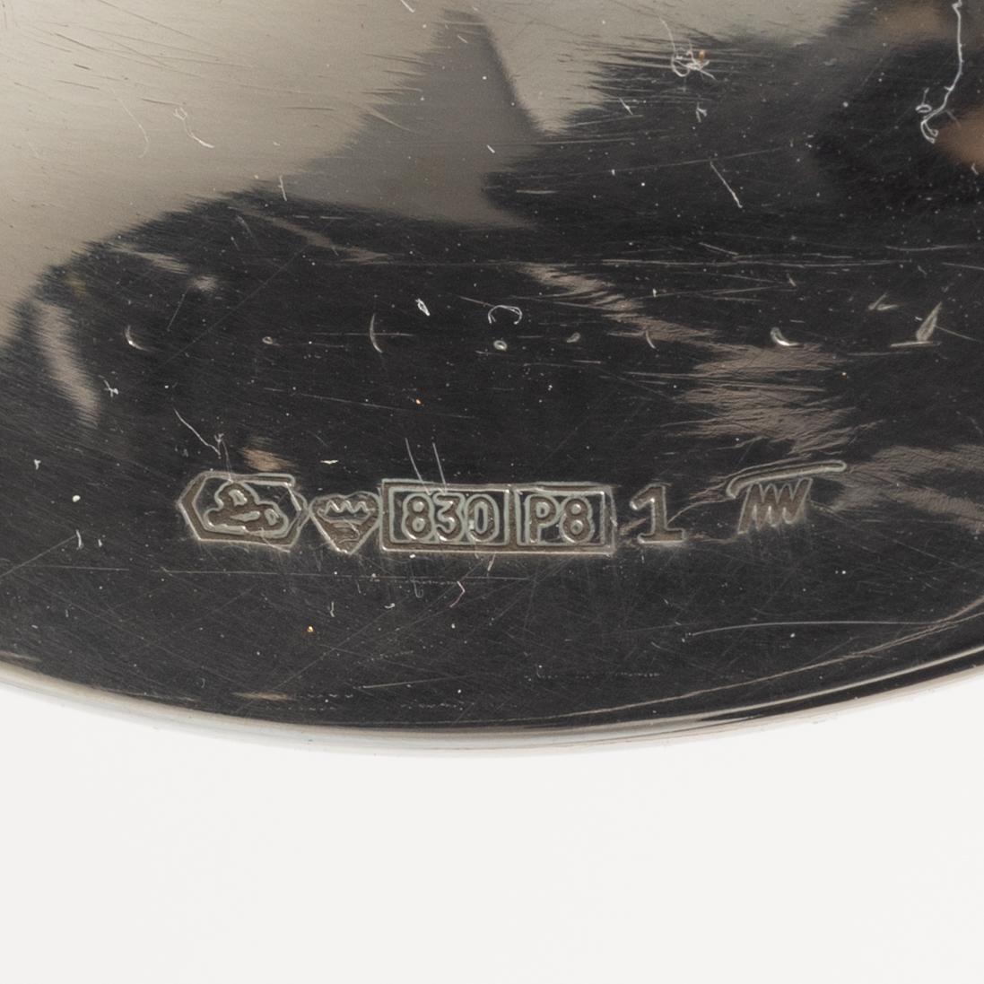 A pair of silver 'Trumpet' candlesticks, marks of Tapio Wirkkala, Kultakeskus, Hämeenlinna 1989 and 1992.