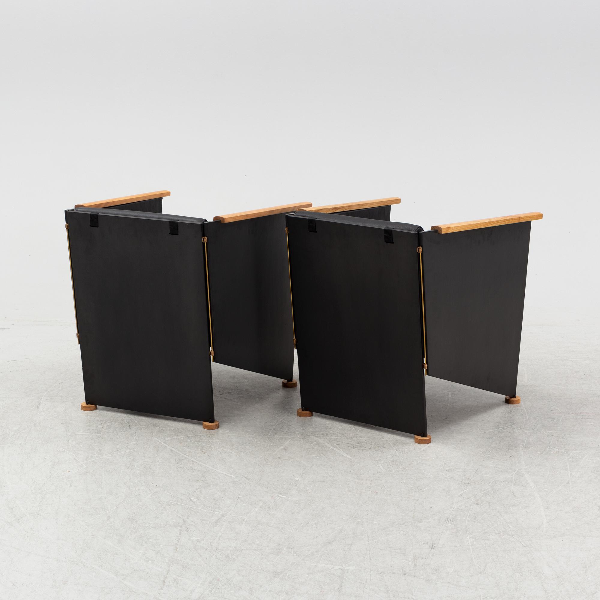Torbjörn Ahlström, a pair of elm armchairs.