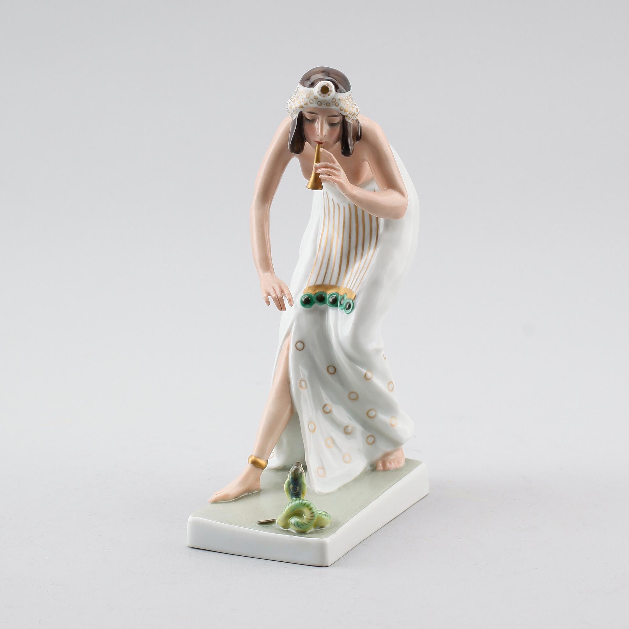 FIGUR, porslin, Berthod Boehs, Rosenthal, 1900-talets första hälft.
