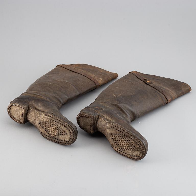 KAVALLERISTÖVLAR, ett par, Napoleonisk tid, 1800-talets början.