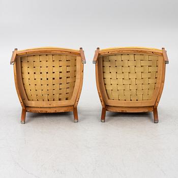 Kerstin Hörlin-Holmquist, a pair of 'Famnen' armchairs, Sweden, second half of the 20th century.