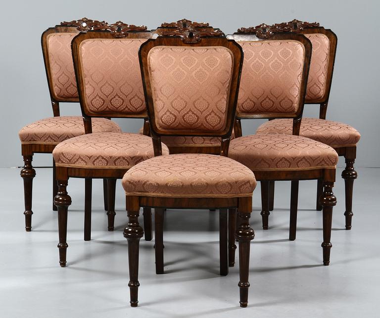 STOLAR, 6 st, nyrenässans, 1800-talets andra hälft.