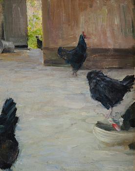 Carl Trägårdh, Pecking chickens.