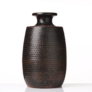 Stig Lindberg, a stoneware vase, Gustavsberg studio, Sweden 1965.