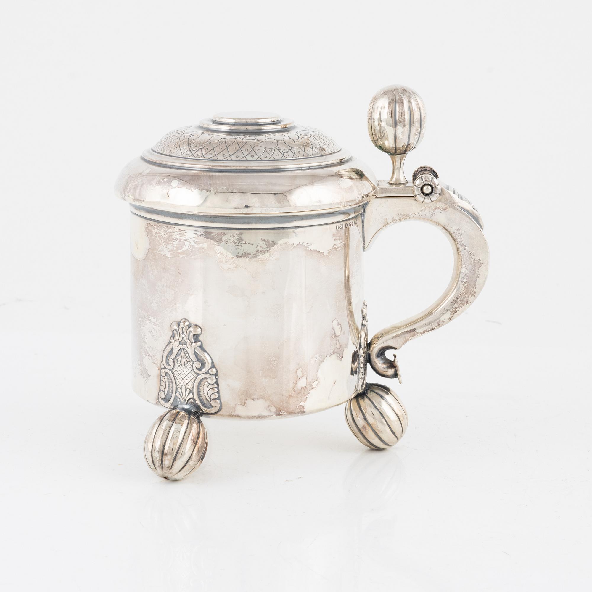 Dryckeskanna, barockstil, TESI, Göteborg, 1952.