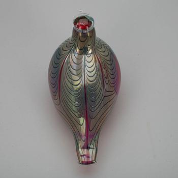 FÅGEL, glas, signerad O. Toikka, Nuutajärvi.