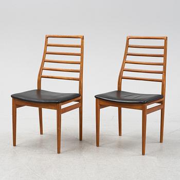 Six teak chairs, Dyrlund & Smith, Denmark, 1960's.