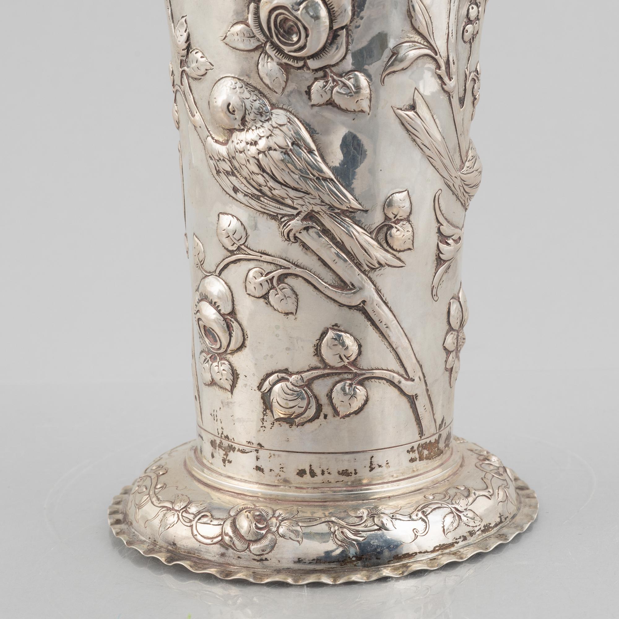 Cup, low-grade silver, Germany circa 1900.