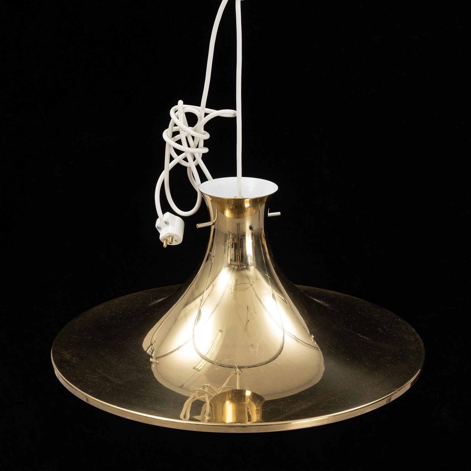 Lennart Centerwall, a brass 'Rex' ceiling light from IKEA, the model launched 1971.