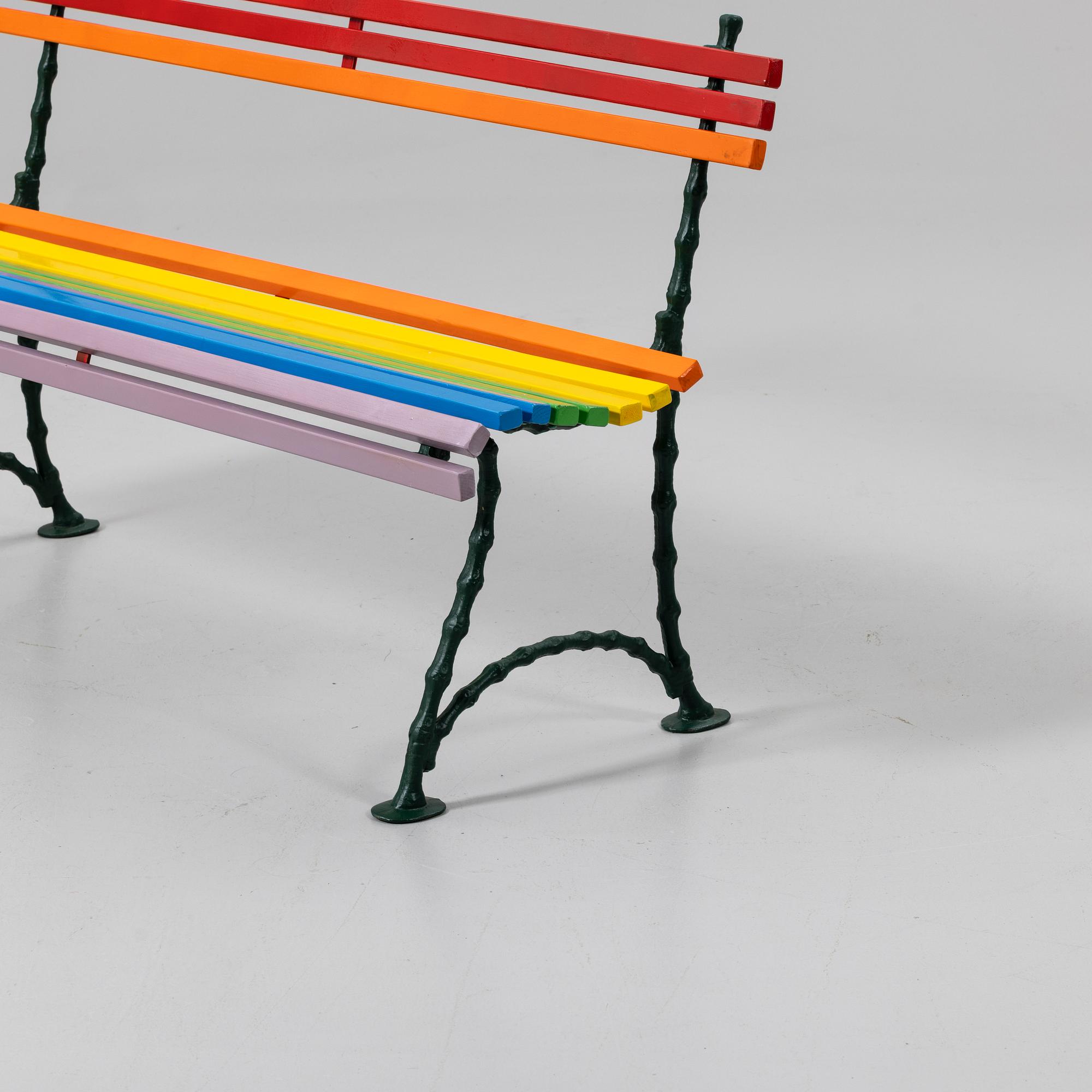 Garden bench, mid-20th century.