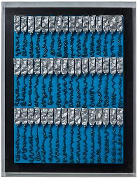 813. Arman (Armand Pierre Fernandez), Blue and Silver”.