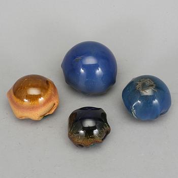 FIGURINER, 4 st, stengods, Bengt Berglund, Gustavsberg.