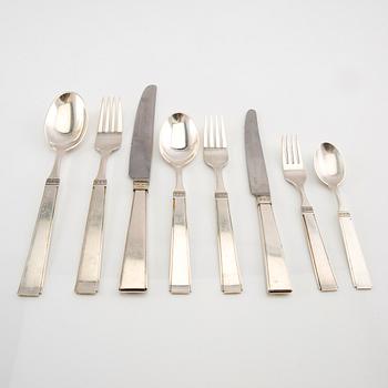 Erik Fleming, 91-piece cutlery set model "2 M 27" for Atelier Borgila, second half of the 20th century.