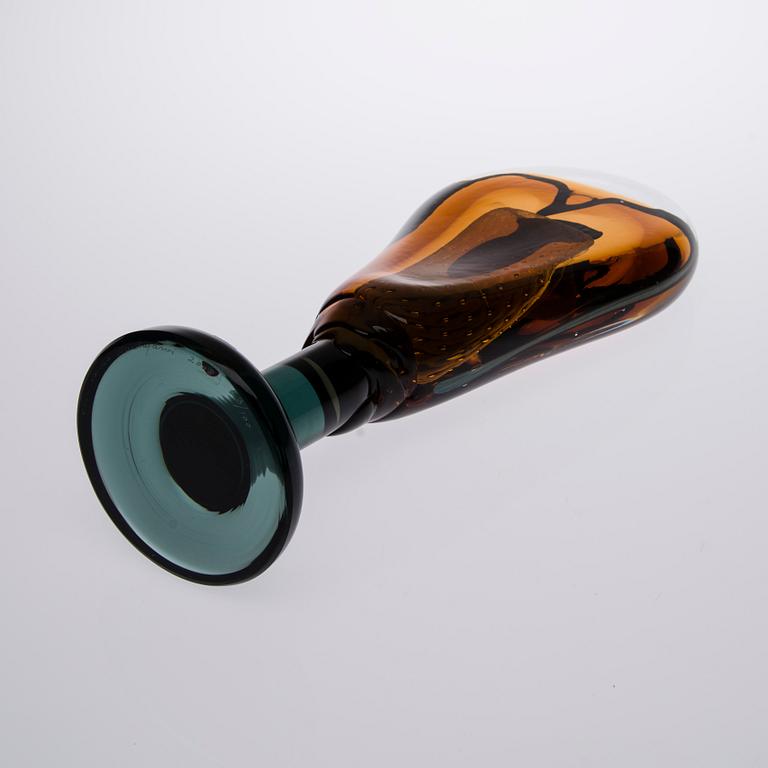 GLASSKULPTUR, "Lollipop", signerad Oiva Toikka, numrerad 63/100 Nuutajärvi 2008.